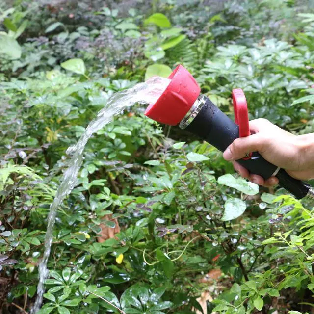 Alt view image 6 of 7 - Industrial Fireman's Garden Hose Nozzle High Flow, Professional High Volume Classic Fireman Style Spray Nozzle, Heavy Duty Adjustable Twist Hose Nozzle with Large Shut-off Handle, 250 PSI