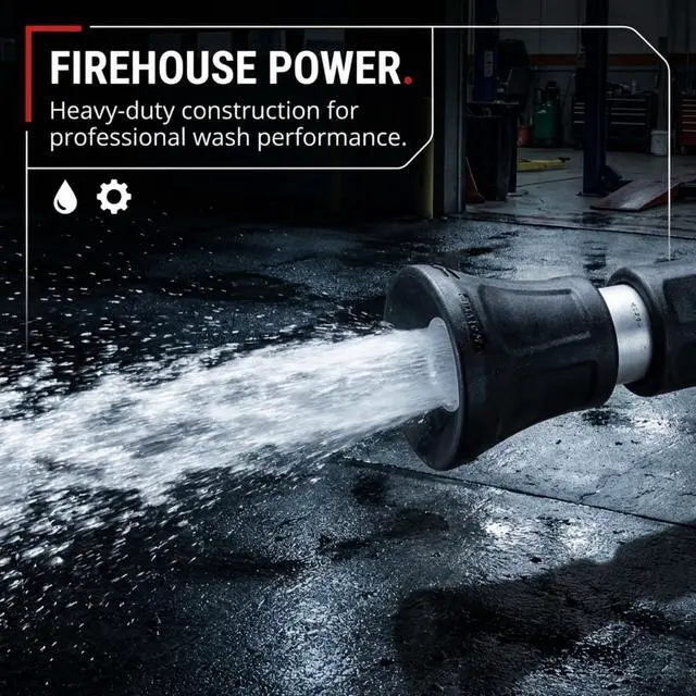 Alt view image 2 of 4 - Industries Power Flow Fireman Style Nozzle SP-020N Heavy Duty Adjustable Garden Hose Spray Nozzle with Comfort Grip, Leakproof Design