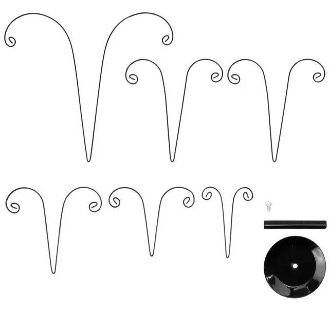 Alt view image 3 of 7 - Ornament Tree Display Stand Wire Tree 10.6 Inch Black Rotating Wrought Iron Tabletop Holder with Multiple Hooks for Hanging Glass Ornaments, Balls, Jewelry, and Small Craft Items Decorative Rack