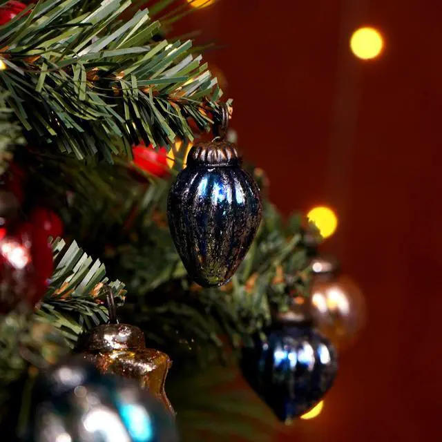 Alt view image 6 of 7 - 25 Piece Handcrafted Glass Vintage Ornaments with Gift Box- Vintage Christmas Tree Ornaments Set- Distress Mini Xmas Decor - Unique Retro Christmas Decorations Bulk, Reusable Holiday Decor