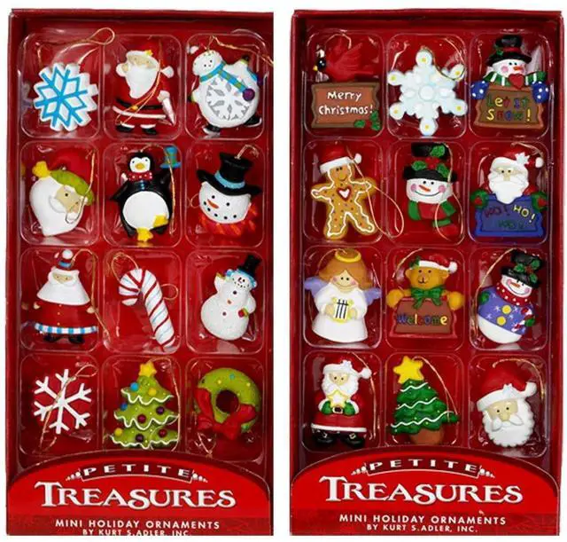 Main image of Petite Treasures 12-Piece Miniature Ornaments Set, 2 Pack