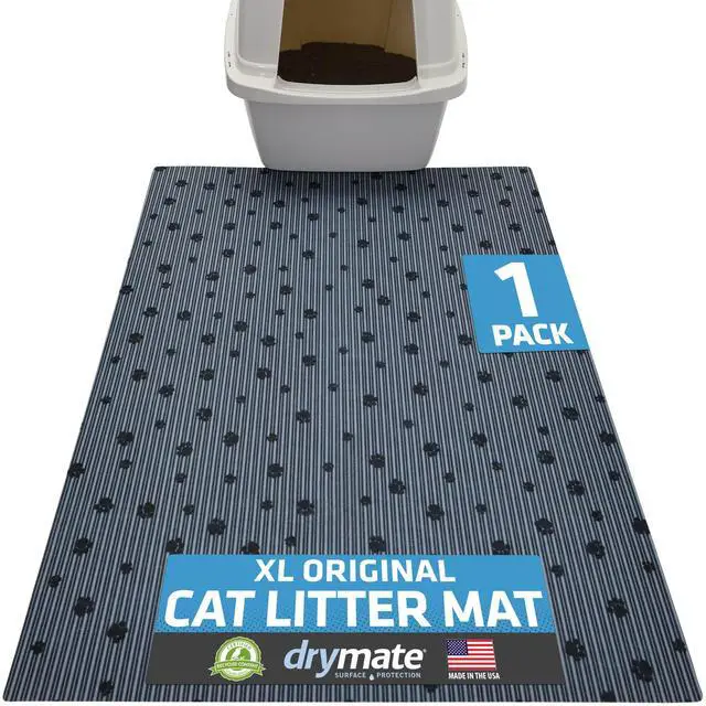 Main image of Cat Litter Box Mat, Litter Trapping Mat, Waterproof, Urine-Proof, Absorbent, Machine Washable, Soft on Paws, Contains Mess, Protects Floors, Kitten Supplies, Dark Grey, 28x36 XL