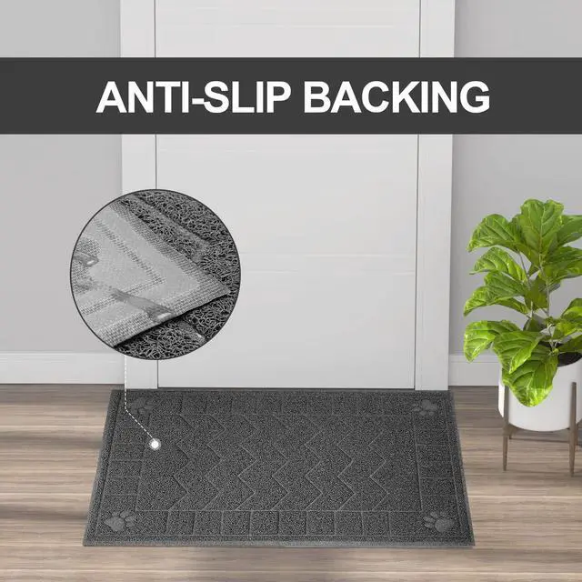 Alt view image 6 of 7 - Cat Litter Box Mat, 35" x 24" Large Kitty Litter Trapping Mat Keep Floor Clean, Litter Box Mat Scatter Control, Waterproof, Easy to Clean, Durable Large Size Litter Mats for Floor