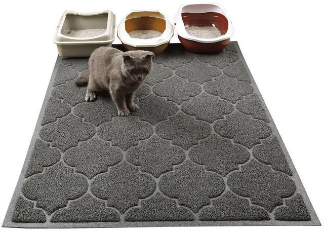 Main image of LittleTiger Cat Litter Mat, XL Super Size, Phthalate Free, Easy to Clean, 46x35 Inches, Durable, Soft on Paws, Large Litter Mat.