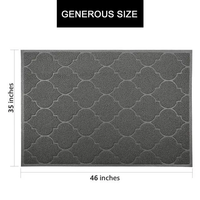 Alt view image 4 of 7 - LittleTiger Cat Litter Mat, XL Super Size, Phthalate Free, Easy to Clean, 46x35 Inches, Durable, Soft on Paws, Large Litter Mat.