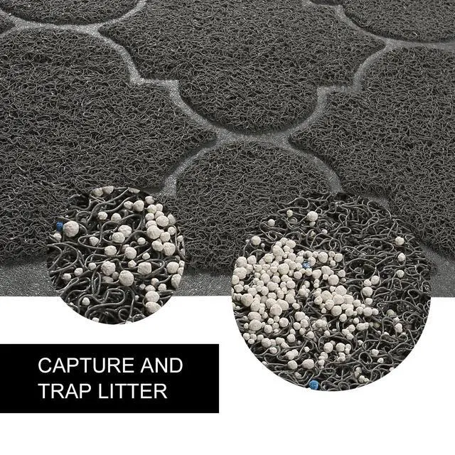 Alt view image 5 of 7 - LittleTiger Cat Litter Mat, XL Super Size, Phthalate Free, Easy to Clean, 46x35 Inches, Durable, Soft on Paws, Large Litter Mat.