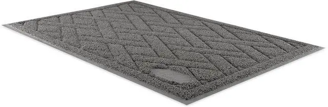 Alt view image 7 of 7 - Cat Litter Mat, Patented Design with Litter Lock Mesh, Extra Large, Durable, Easy to Clean, Soft, Fits Under Litter Box, Litter Free Floors, Gray