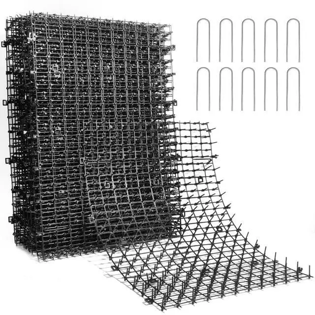 Main image of 15 PCS Cat Scat Mat with Spikes 16 x 12'' Cat Deterrent Outdoor Scat Mats for Cats and Dogs Cat Spikes for Garden Fence Indoor Furniture Cat Deterrent Mat with 10 Staples