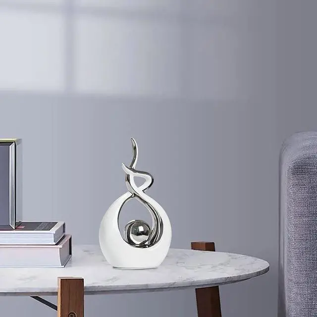 Alt view image 2 of 6 - Home Decor Modern Abstract Art Ceramic Statue Table Decorations for Dining Room Living Room Office Centerpiece