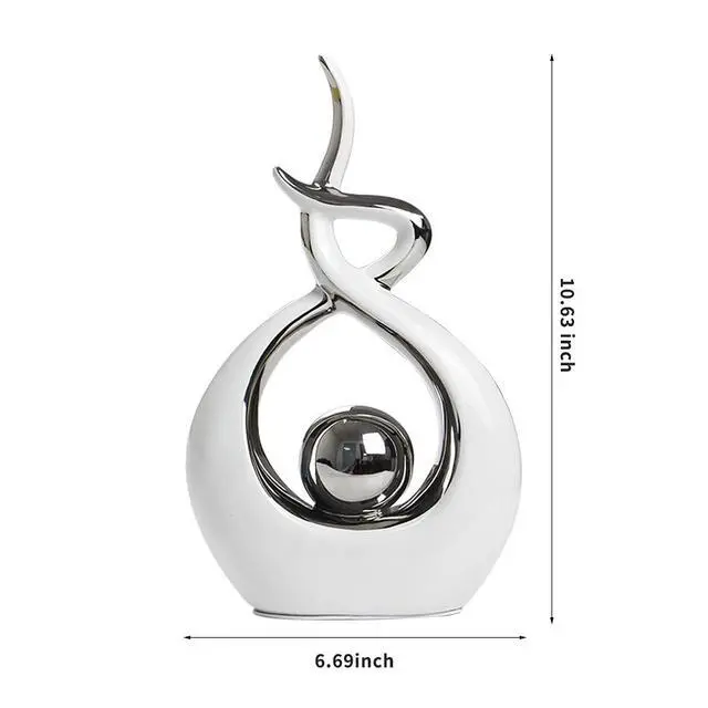 Alt view image 6 of 6 - Home Decor Modern Abstract Art Ceramic Statue Table Decorations for Dining Room Living Room Office Centerpiece