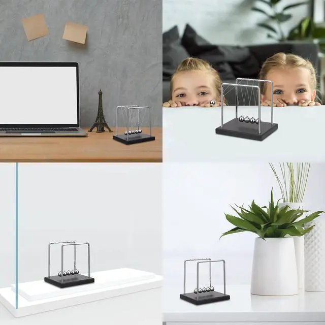 Alt view image 5 of 6 - Newtons Cradle Balance Balls Science Physics Gadget Desktop Decoration Kinetic Motion Toy for Home and Office(7 Beads) (7 Beads)