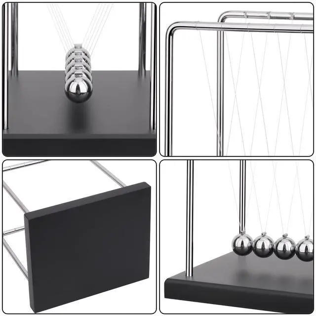 Alt view image 6 of 6 - Newtons Cradle Balance Balls Science Physics Gadget Desktop Decoration Kinetic Motion Toy for Home and Office(7 Beads) (7 Beads)