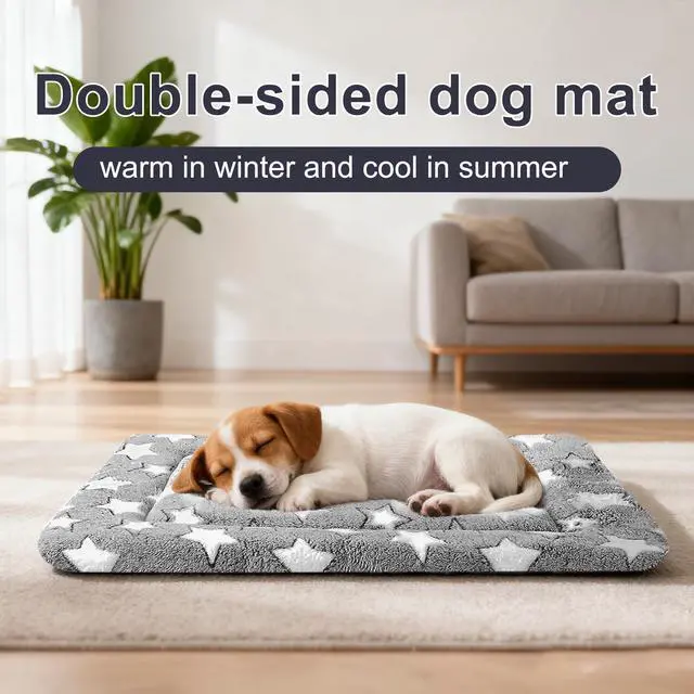 Alt view image 3 of 7 - Dog Bed Mat Soft & Comfortable Dog Kennel Pad for Crate Durable Crate Bed & Mat for Dogs & Cats Ideal for Crate, Kennel, and Home Use