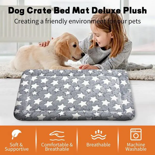 Alt view image 5 of 7 - Dog Bed Mat Soft & Comfortable Dog Kennel Pad for Crate Durable Crate Bed & Mat for Dogs & Cats Ideal for Crate, Kennel, and Home Use