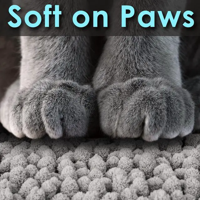 Alt view image 4 of 7 - Cat Litter Mat, Medium, Extra Large, XXL, Waterproof Litter Box Mat, Non Slip Kitty Litter Mat, Machine Washable Litter Trapping Mat, Soft Litter Tray, Cat Stuff (XL, Gray/Heavy-Duty)