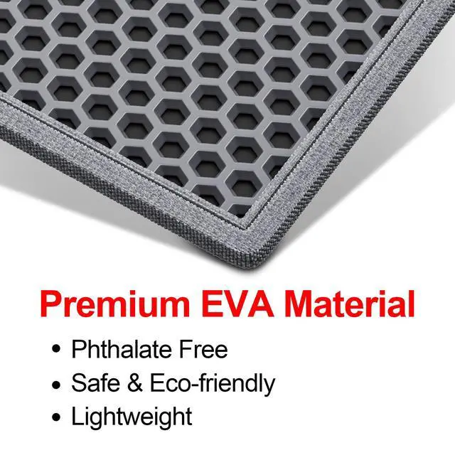 Alt view image 5 of 7 - Cat Litter Box Mat: 36"x 30" Waterproof Kitty Cat Litter Trapping Mat, Easy-clean Double-layer Scatter Control Pad Rug (Grey)