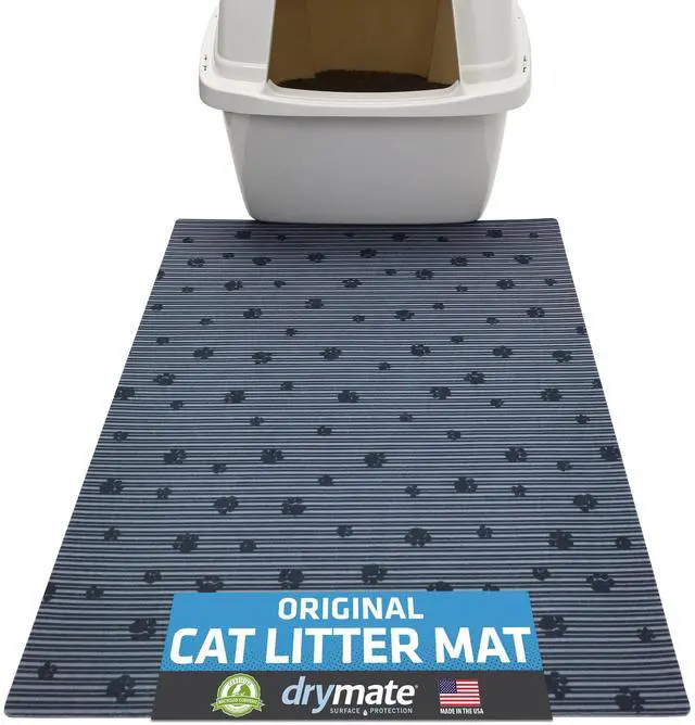 Main image of Cat Litter Box Mat, Litter Trapping Mat, Waterproof, Urine-Proof, Absorbent, Machine Washable, Soft on Paws, Contains Mess, Protects Floors, Kitten Supplies, Gray, 20x28