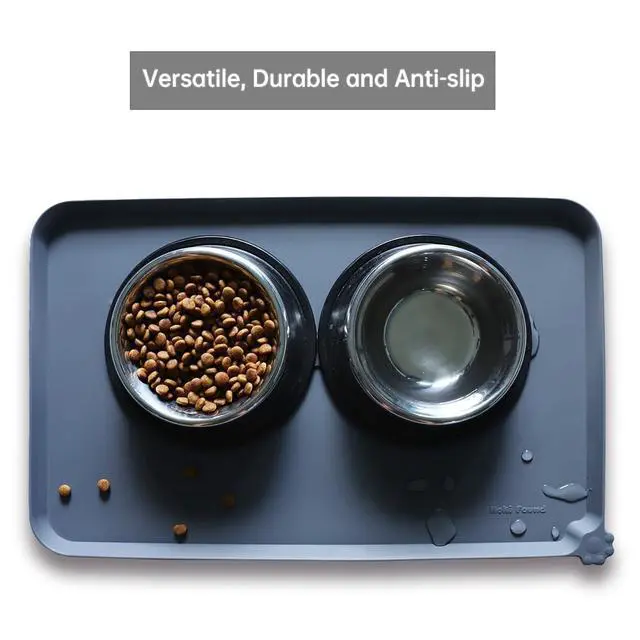 Alt view image 3 of 6 - Waterproof Pet Feeding Mats with High Lips - Multiple Size and Colors for Dogs, Cats & Others-G