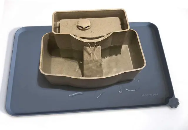 Alt view image 4 of 6 - Waterproof Pet Feeding Mats with High Lips - Multiple Size and Colors for Dogs, Cats & Others-G