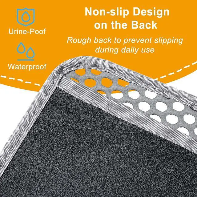 Alt view image 4 of 6 - Cat Litter Mats-Extra Large 47''x36'' Litter Trapping Mat for Cat-XXL Litter box Matt for Floor-2 Layer Catcher Rug for Pet kitty Litterbox-Waterproof Urine Proof,Non-Slip