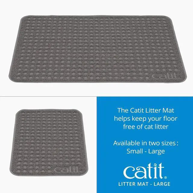 Alt view image 3 of 7 - Large Cat Litter Mat Gentle on Paws, Traps Loose Litter, Non-Slip, Easy Maintenance Design