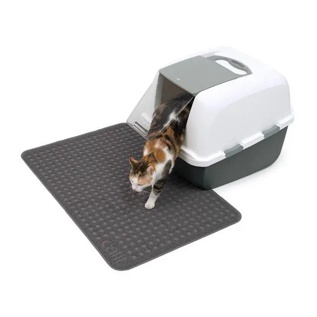 Alt view image 5 of 7 - Large Cat Litter Mat Gentle on Paws, Traps Loose Litter, Non-Slip, Easy Maintenance Design