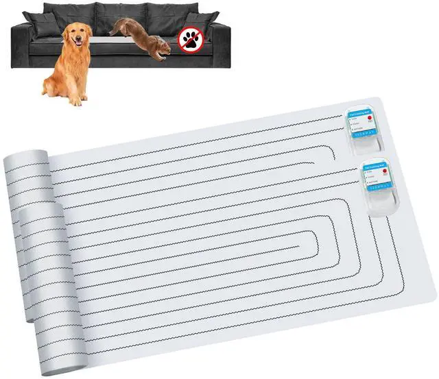 Main image of Scat Pet Shock Mat 2 Pieces, Shock Pads for Dogs and Cats Training Indoor, Electric Repellent Mat Keeps Pets Off Couch, Sofa, Countertop, 3 Modes, 2 Pieces Same Size, Battery Operated