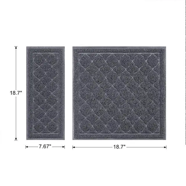 Alt view image 6 of 7 - Cat Litter Trapping Mat, Litter Box Scatter Control Pad, Litter Free Floors and Urine Waterproof, Gentle on Paws, No Phthalate