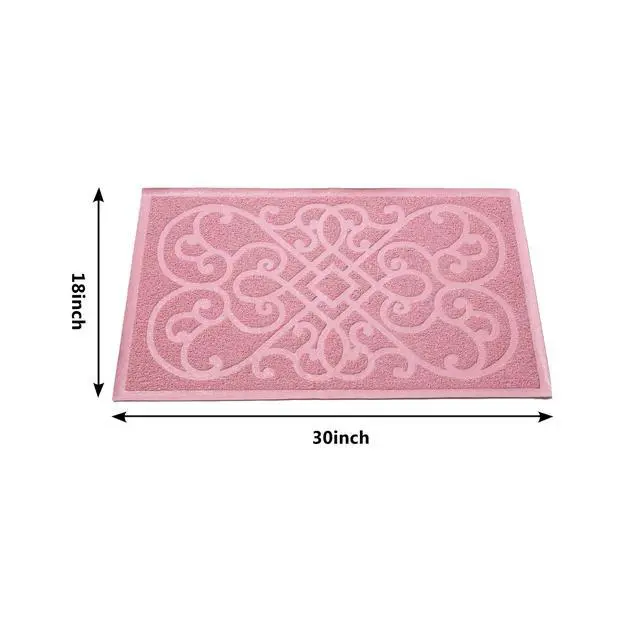 Alt view image 2 of 7 - Cat Litter Box Mat, Thick Kitty Litter Trapping Mat, Durable,Waterproof &Washable with Non-Slip Backing, Soft on Kitty Paws and Easy to Clean, BPA Free