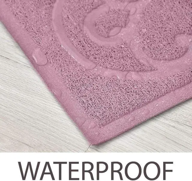 Alt view image 3 of 7 - Cat Litter Box Mat, Thick Kitty Litter Trapping Mat, Durable,Waterproof &Washable with Non-Slip Backing, Soft on Kitty Paws and Easy to Clean, BPA Free