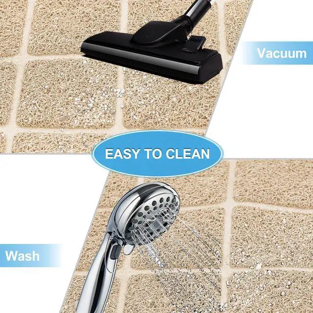 Alt view image 6 of 7 - Premium Cat Litter Mat, Litter Box Mat with Non-Slip and Waterproof Backing, Litter Trapping Mat Soft on Kitty Paws and Easy to Clean, Cat Mat Traps Litter from Box