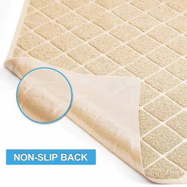 Alt view image 5 of 7 - Premium Cat Litter Mat, Litter Box Mat with Non-Slip and Waterproof Backing, Litter Trapping Mat Soft on Kitty Paws and Easy to Clean, Cat Mat Traps Litter from Box