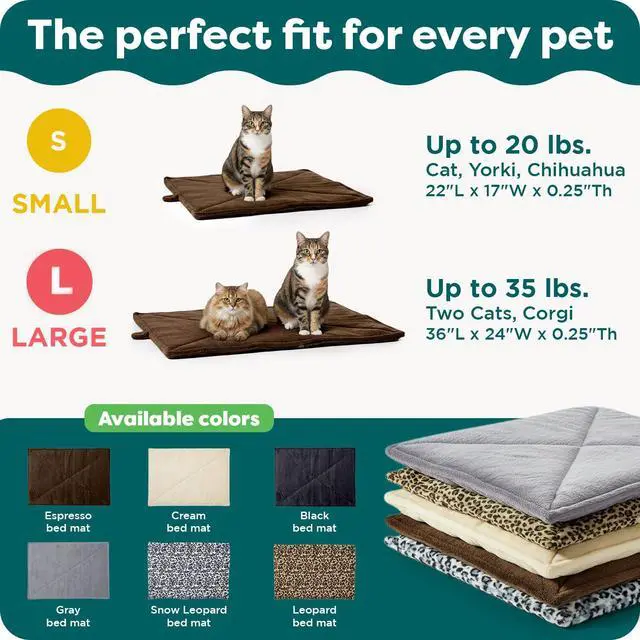 Alt view image 6 of 7 - ThermaNAP Self Warming Cat Mat, Dog Bed for Crates with Self-Warming Technology for Cozy Rest, Fully Machine Washable, Small, Plush Faux Fur, Gray