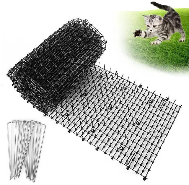 Main image of 13Ft x 12 Inch Scat Mat for Cats, Cat Scat Mat with Spikes, Anti-Cats Deterrent Mat, Pet Repellent Mat, Cat Digging Stopper Prickle Strip for Indoor Outdoor Sofa Furniture with Garden Staples