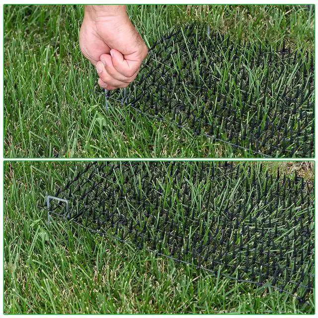 Alt view image 6 of 7 - 13Ft x 12 Inch Scat Mat for Cats, Cat Scat Mat with Spikes, Anti-Cats Deterrent Mat, Pet Repellent Mat, Cat Digging Stopper Prickle Strip for Indoor Outdoor Sofa Furniture with Garden Staples