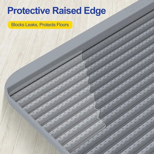 Alt view image 5 of 7 - Silicone Cat Litter Mat - 31' x 23' Waterproof Large Kitty Mat, Non-Slip, Durable, Easy Clean & Washable Cat Litter Tray Mat for Scatter Control