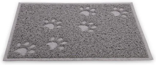 Alt view image 2 of 7 - Cat Litter Mat. Traps Litter. Soft Non-Slip Surface. Easy to Clean. 11.5 x 15.75 in Gray Mat for Litter Box Area