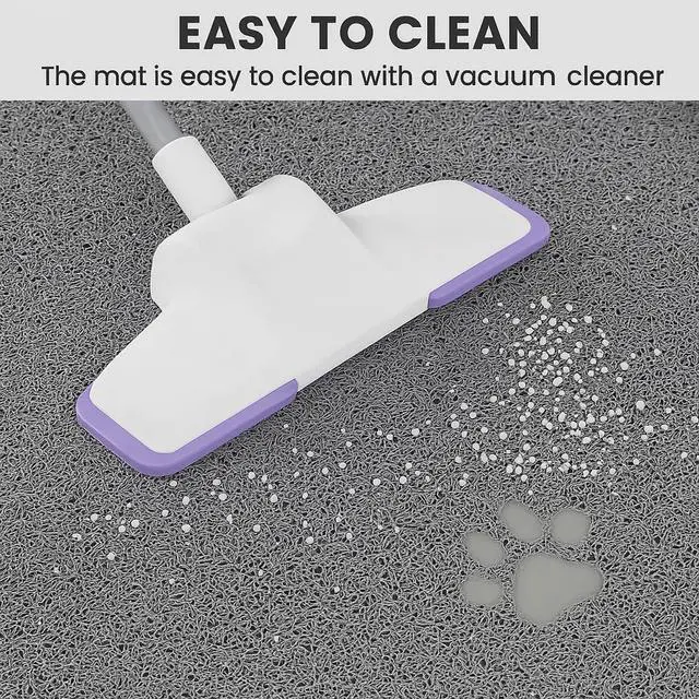 Alt view image 5 of 7 - Cat Litter Mat. Traps Litter. Soft Non-Slip Surface. Easy to Clean. 11.5 x 15.75 in Gray Mat for Litter Box Area