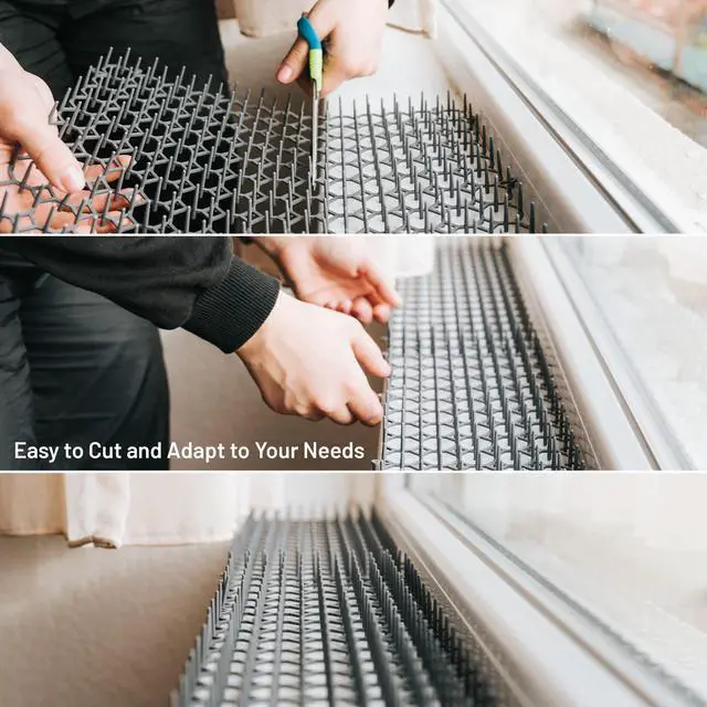Alt view image 5 of 7 - 10 Pack Extra Large Cat Scat Mat for Cats - Cat Spike Mat 16.5 x 13.4 Inch with 1 Inch Spikes is Perfect to Keep Cats Away Indoor and Outdoor