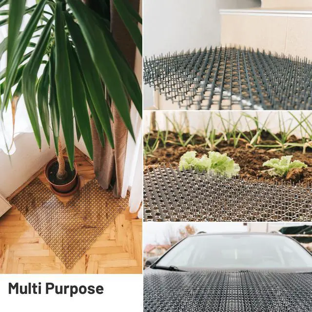 Alt view image 6 of 7 - 10 Pack Extra Large Cat Scat Mat for Cats - Cat Spike Mat 16.5 x 13.4 Inch with 1 Inch Spikes is Perfect to Keep Cats Away Indoor and Outdoor
