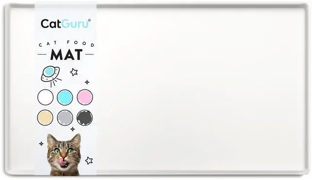 Main image of Cat Food Mat, Small & Large Pet Feeding Mat, 100% Waterproof Cat Placemat for Food and Water, Silicone Mats for Cats Bowls, Non-Slip Mat for Pet Bowl or Fountain (Small, Marshmallow)