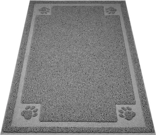 Main image of Large Cat Litter Mat Trapper 35"×23" Traps Litters from Box and Paws Scatter Control for Folding Trapping Mat Soft for Floor on Sensitive Kitty Paws Easy to Clean