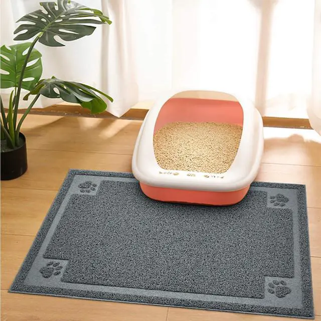 Alt view image 7 of 7 - Large Cat Litter Mat Trapper 35"×23" Traps Litters from Box and Paws Scatter Control for Folding Trapping Mat Soft for Floor on Sensitive Kitty Paws Easy to Clean