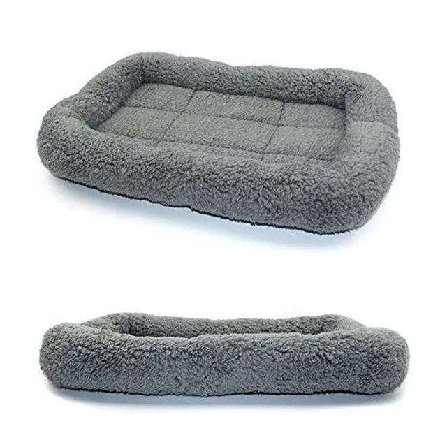 Alt view image 2 of 7 - Cat Mat Bed 10" x 15" Pet Bed with Pillow Around for Puppy Kitten Curled Sleeping Beds for Carrier/Crate Small Dog Cushion, Anti Skid Bottom, Small