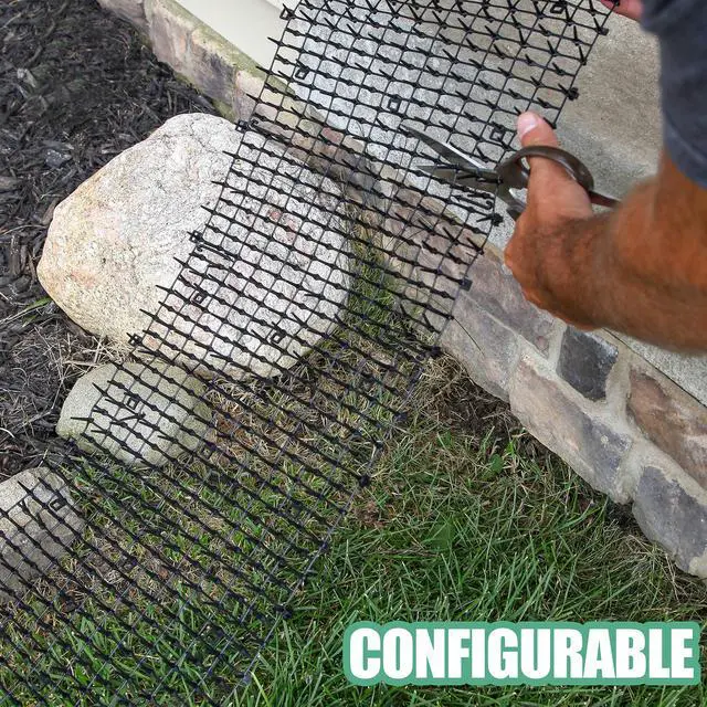 Alt view image 7 of 7 - Cat Scat Mat with Spikes (8 ft.) Cat Deterrent Strips for Garden, Yard & Furniture, Indoor & Outdoor, 6 Staples Included
