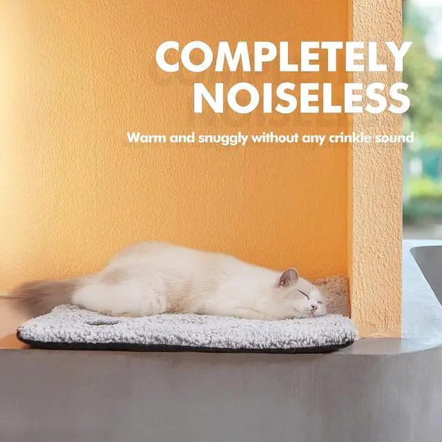 Alt view image 2 of 7 - Self Warming Cat Bed Self Heating Cat Dog Mat 24 x 18 inch Extra Warm Thermal Pet Pad for Indoor Outdoor Pets with Removable Cover Non-Slip Bottom Washable Non Electric