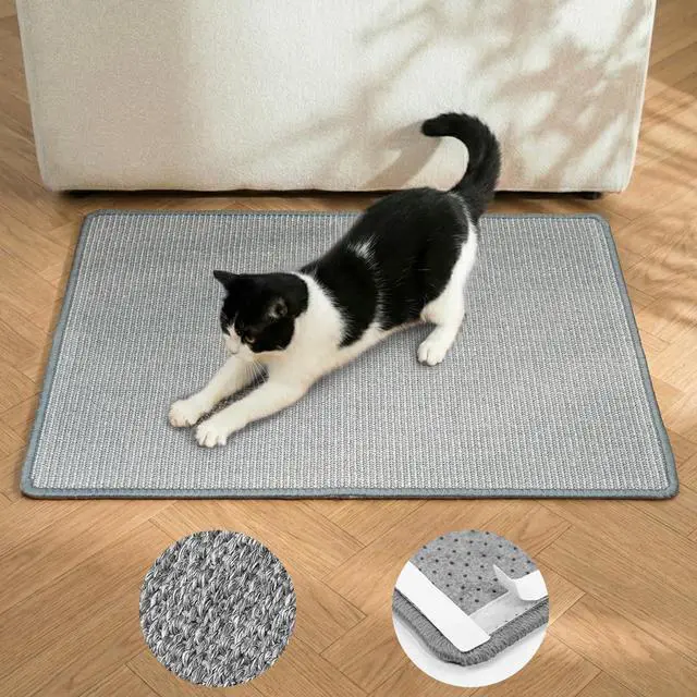 Main image of Cat Scratcher Mat,Natural Sisal Cat Scratch Pad,Horizontal Floor Cat Scratching Pads Rug for Indoor Cats Grinding Claws Nails,Cat Furniture Protector for Couch & Carpets & Sofas