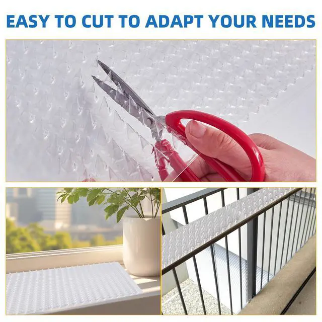 Alt view image 4 of 7 - 12 Pack Scat Mat for Cats with Spikes, Cat Repellent Mat Deterrent Indoor, Training Pads Keep Dogs and Cats Off Couch, Bed, 16 x 13 Inch Garden Scat Mats Outdoor