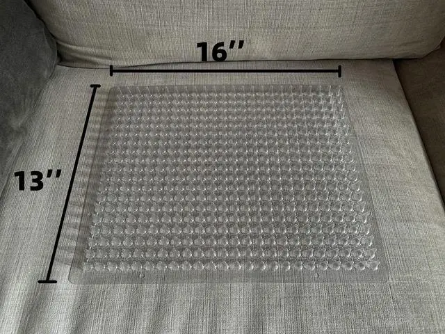Alt view image 6 of 7 - 12 Pack Cat Repellent Outdoor/Indoor Scat Mat for Cats&Dogs, Keep Away Pest Plastic Mats with Spikes,16 x 13 Inches