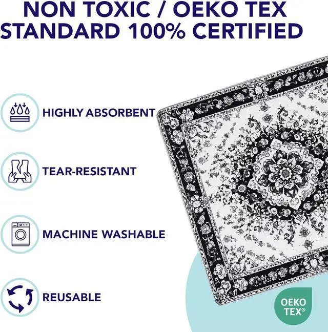 Alt view image 5 of 7 - Washable Pee Pads for Cats & Dogs - Super Absorbent Reusable Cat Litter Mat & Puppy Training Pads - 100% Waterproof, Leak-Proof & Non-Slip Whelping Pads for Pet Housebreaking
